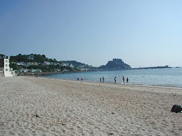 Long Beach, looking north towards Gorey Castle